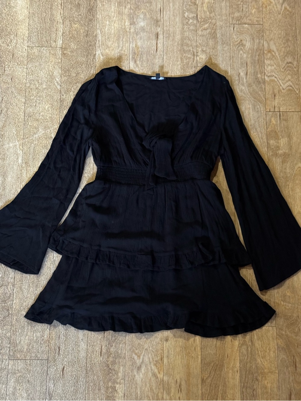 Papermoon Long Sleeve Black Mini Dress Size Medium
